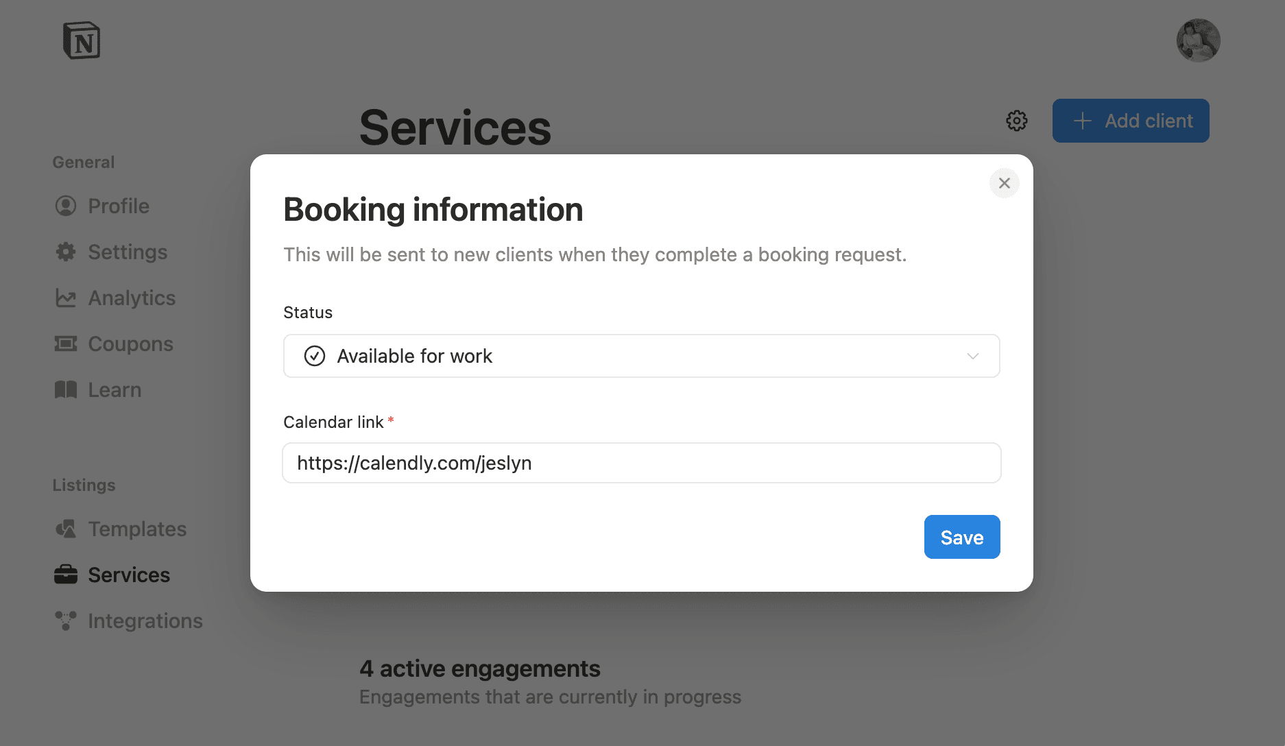 ca: enlace de reserva marketplace