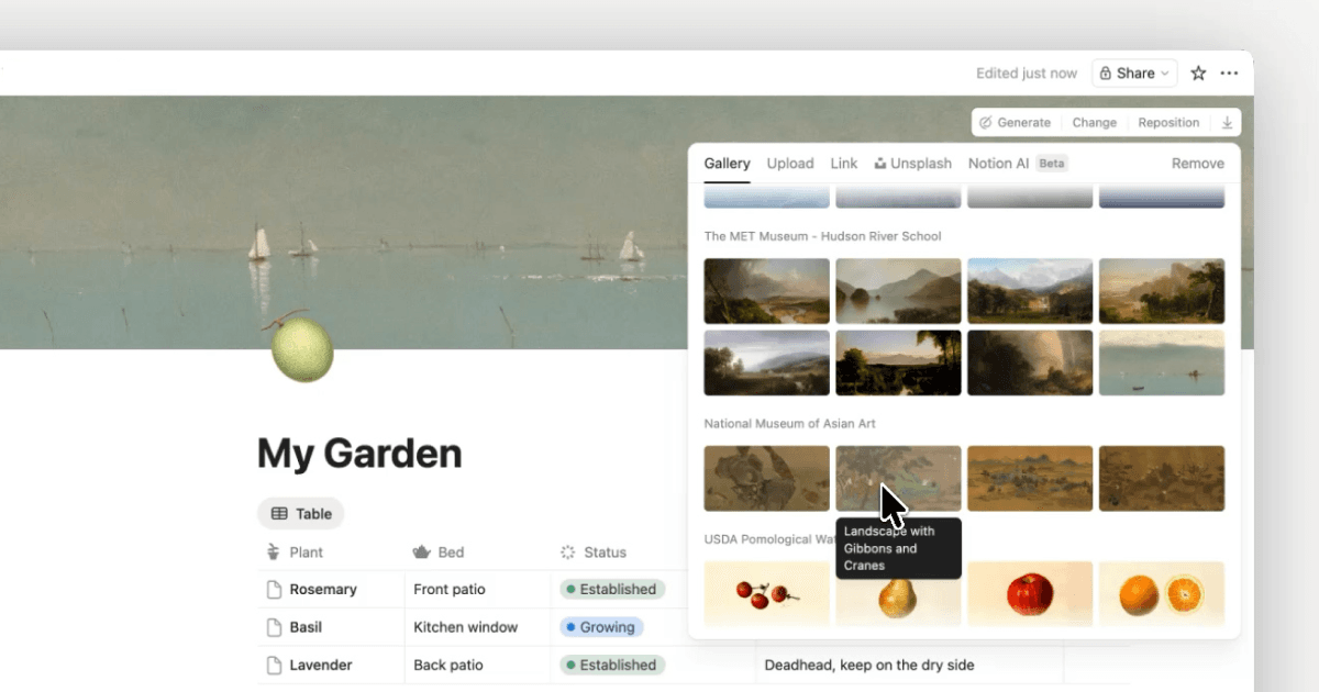 New page cover art from timeless collections