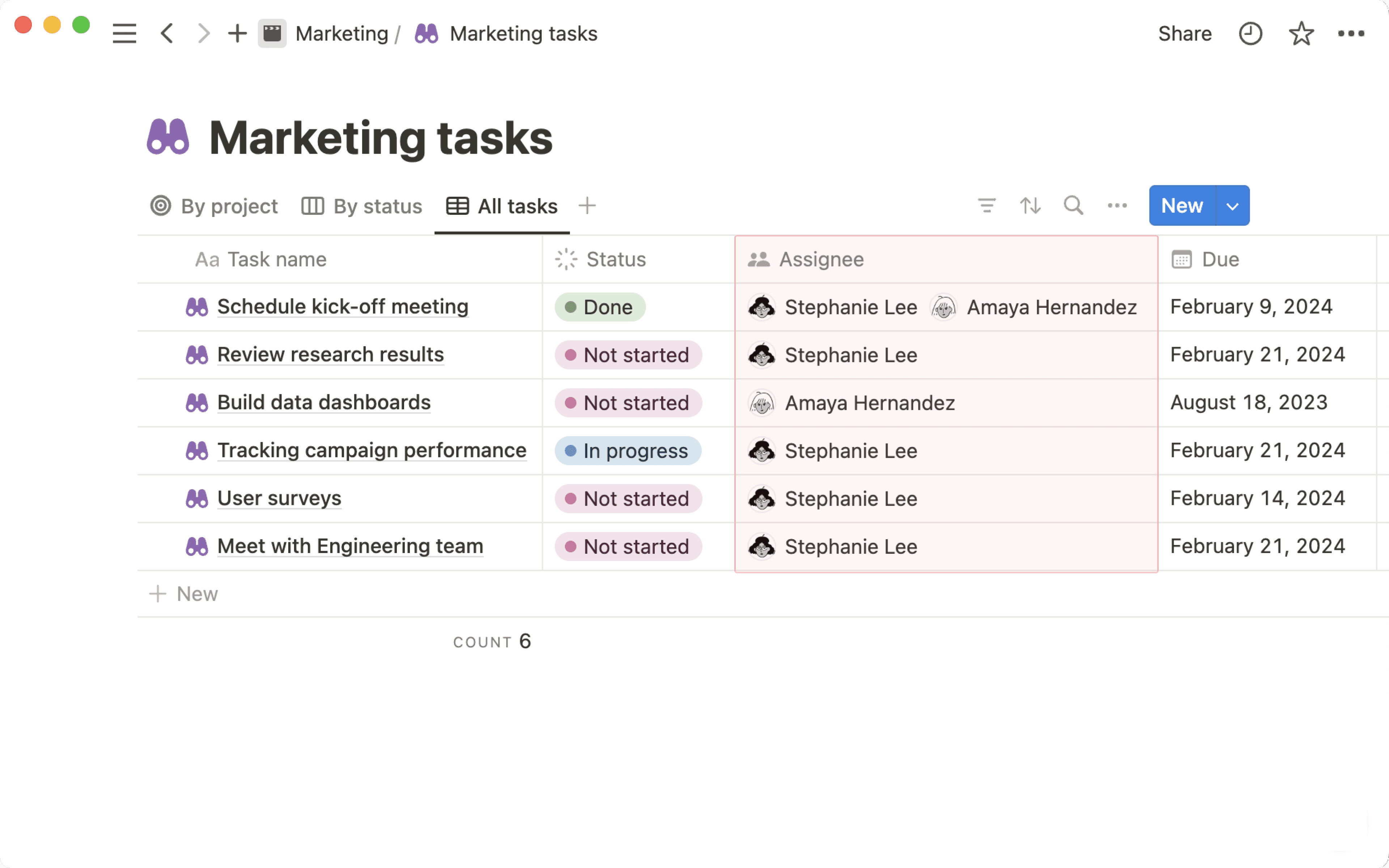 Menciones - mencionar persona en base de datos