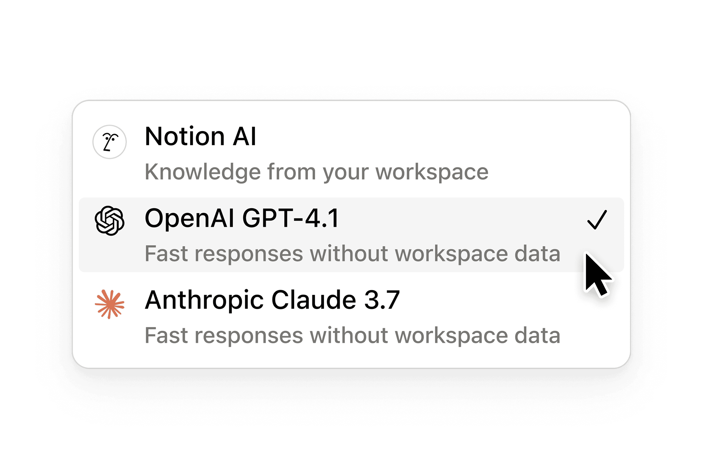 Selecciona el modelo que prefieras