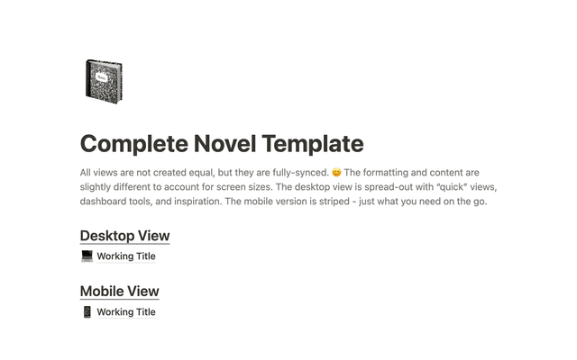 Complete Novel Template