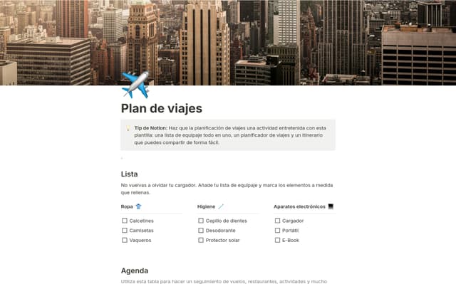 Planificador de viajes