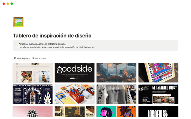 Moodboard de diseño sencillo